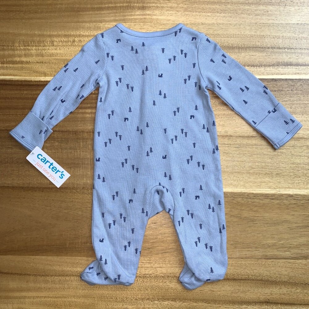 Carters Baby Boy Footed Sleeper Pajamas 2-Way Zipper Size 6M - Picture 3 of 6